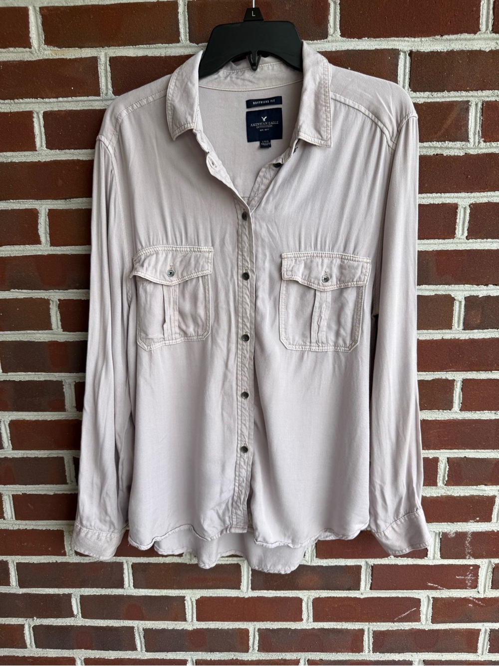 American Eagle Outfitters Blush Button-Front Shirt Jacket